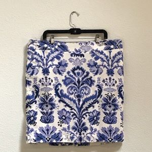 Merona skirt size 18 blue periwinkle white